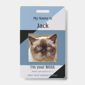 アニマルシェルおもしろいター猫名バッジ バッジ (表面)