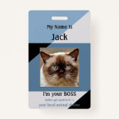 アニマルシェルおもしろいター猫名バッジ バッジ (正面)