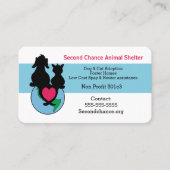 アニマルシェルタードッグキャットハートテンプレート 名刺 (正面)