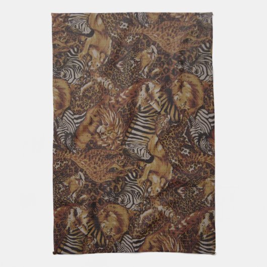 アニマルジャングルサファリ キッチンタオル (縦)