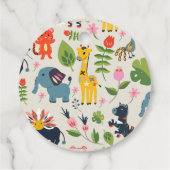 アニマルジャングルパステル葉柄ありがとう フェイバータグ (裏面)