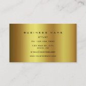 アニマルスキンブラック金ゴールドPython Vipファッションスタイリスト 名刺 (裏面)