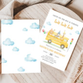 アニマルスクールバス誕生日パーティー 招待状