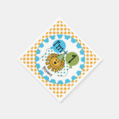 アニマルズサーカスライオン1st誕生日紙ナプキンス スタンダードカクテルナプキン (角)