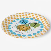 アニマルズサーカスライオン1st誕生日紙プレート ペーパープレート (アングル)