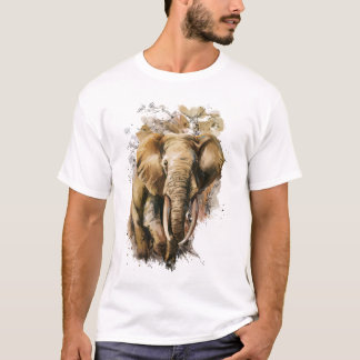 アニマルズハウスのロイヤルエレファントデザイン Tシャツ