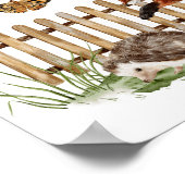 アニマルズバードビーピケットフェンスフローラ園 ポスター (角)