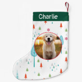アニマルズラバークリスマス名前をカスタムする&フォトグリーン スモールクリスマスストッキング (裏面)