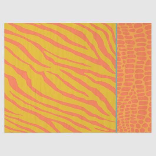 アニマルタイガープリントキッズティーントロピカルギフトおもしろい 薄葉紙 (正面)