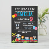 アニマルトライアン誕生日招待状 招待状 (スタンド正面)