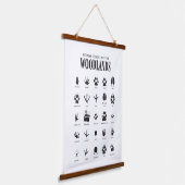 アニマルトラックウッドランド子供部屋デコール 吊り下げ型タペストリー (傾斜あり)