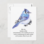 アニマルトーテムブルー感動的ジェイ自然ガイド ポストカード (正面/裏面)