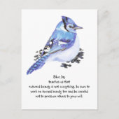 アニマルトーテムブルー感動的ジェイ自然ガイド ポストカード (正面)