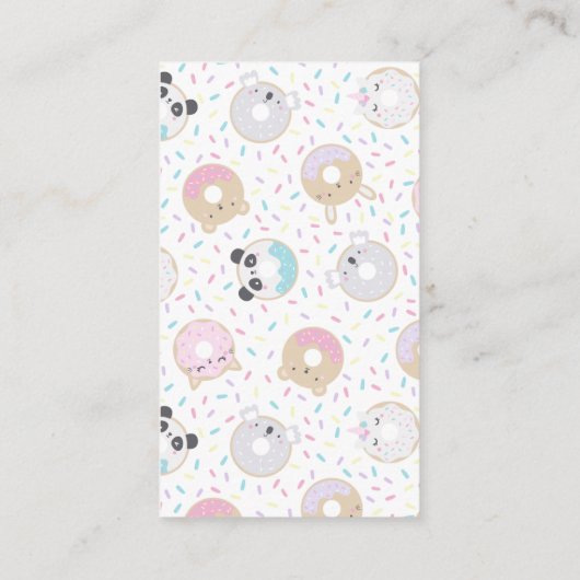 アニマルドーナツかわいいベビーシャワーアドバイス エンクロージャーカード (裏面)