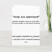 アニマルハグスオラングタンベビー カード (裏面)