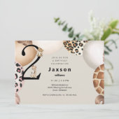 アニマルバルーンチーター2nd男の子の誕生日パーティー 招待状 (スタンド正面)