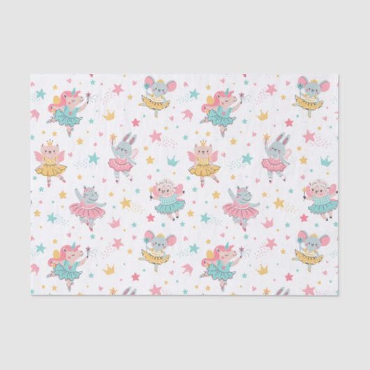 アニマルバレリーナティッシュペーパー 薄葉紙 (正面)