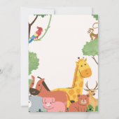 アニマルバースデーカードデザイン 招待状 (裏面)