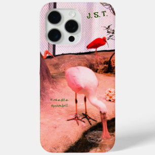 アニマルバードRoseate Spoonbill iPhone / iPadケース 15 Pro Maxケース