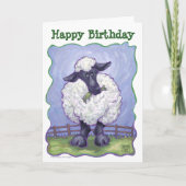 アニマルパレードシープアートハッピーバースデーカード カード (正面)