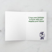 アニマルパレードシープアートハッピーバースデーカード カード (内部)