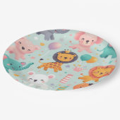 アニマルパレード紙プレート ペーパープレート (アングル)