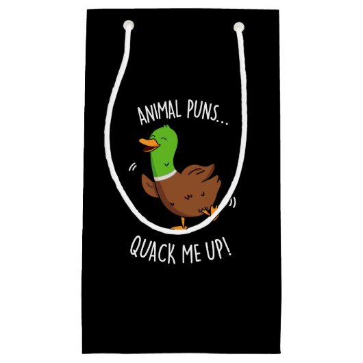 アニマルパンクック私アヒルおもしろいプンダーク スモールペーパーバッグ (正面)