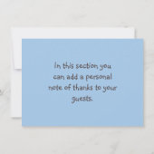 アニマルパークベビーシャワーサンキューカード サンキューカード (裏面)