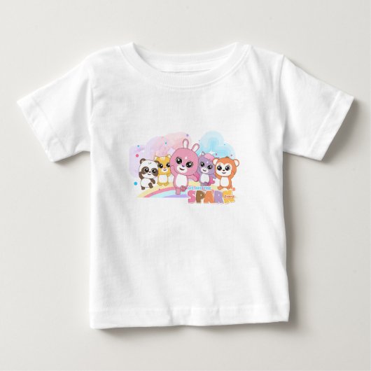 アニマルフライエンツブライトとおもしろい ベビーTシャツ (正面)