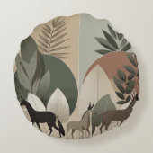 アニマルフラットアート – 丸枕 ラウンドクッション (裏面)