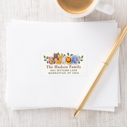 アニマルフレンズズビーズーパーティー緑住所 シール (インサイチュ)