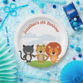 アニマルフレンズ誕生日 ペーパープレート (パーティー)