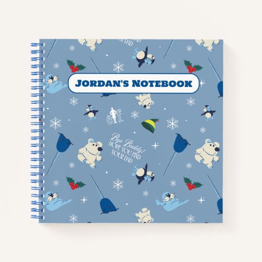 アニマルフレンズ「バイバディ」冬のパターン ノートブック (正面)