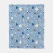 アニマルフレンズ「バイバディ」冬のパターン フリースブランケット (正面)