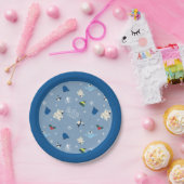 アニマルフレンズ「バイバディ」冬のパターン ペーパープレート (パーティー)