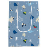 アニマルフレンズ「バイバディ」冬のパターン ミディアムペーパーバッグ (裏面)