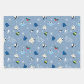 アニマルフレンズ「バイバディ」冬のパターン ラッピングペーパーシート (正面2)