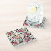 アニマルプリントが付いているパターン ガラスコースター (アングル)