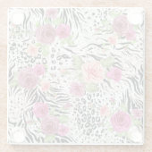 アニマルプリントが付いているパターン ガラスコースター (裏面)