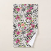 アニマルプリントが付いているパターン バスタオルセット (ハンドタオル)