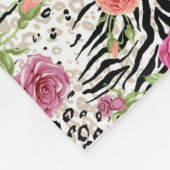 アニマルプリントが付いているパターン フリースブランケット (角)