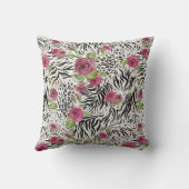 アニマルプリントとバラ クッション (裏面)