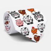 アニマルプリントのキャラクター ネクタイ (ロール)