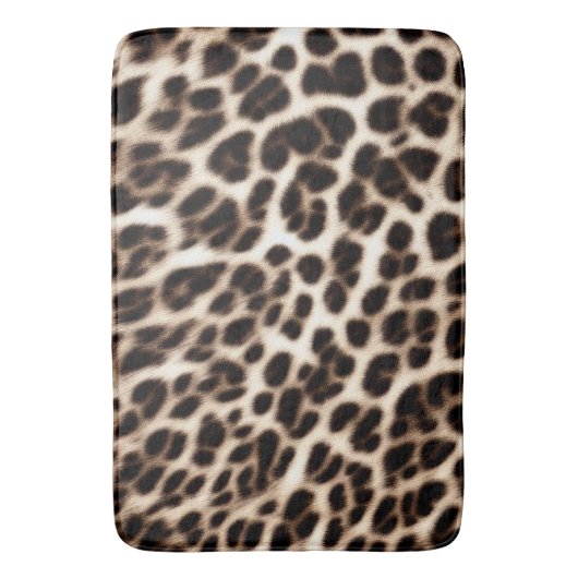 アニマルプリントのテクスチャ毛皮の毛皮のチーテアヒョウ柄 バスマット (正面縦)