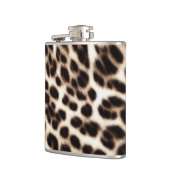 アニマルプリントのテクスチャ毛皮の毛皮のチーテアヒョウ柄 フラスク (左)