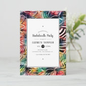 アニマルプリントのバチェロレッテパーティー 招待状 (スタンド正面)