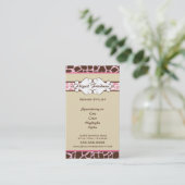 アニマルプリントの名刺: ピンク 名刺 (スタンド正面)