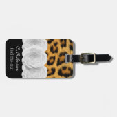 アニマルプリントの荷物のラベル ラゲッジタグ (正面横)