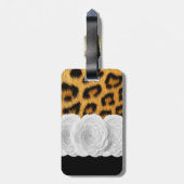 アニマルプリントの荷物のラベル ラゲッジタグ (裏面縦)