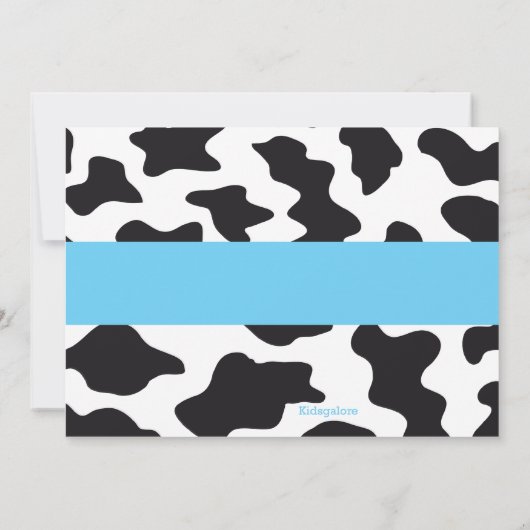 アニマルプリントの跳ね上がりの家のパーティの招待状 招待状 (裏面)